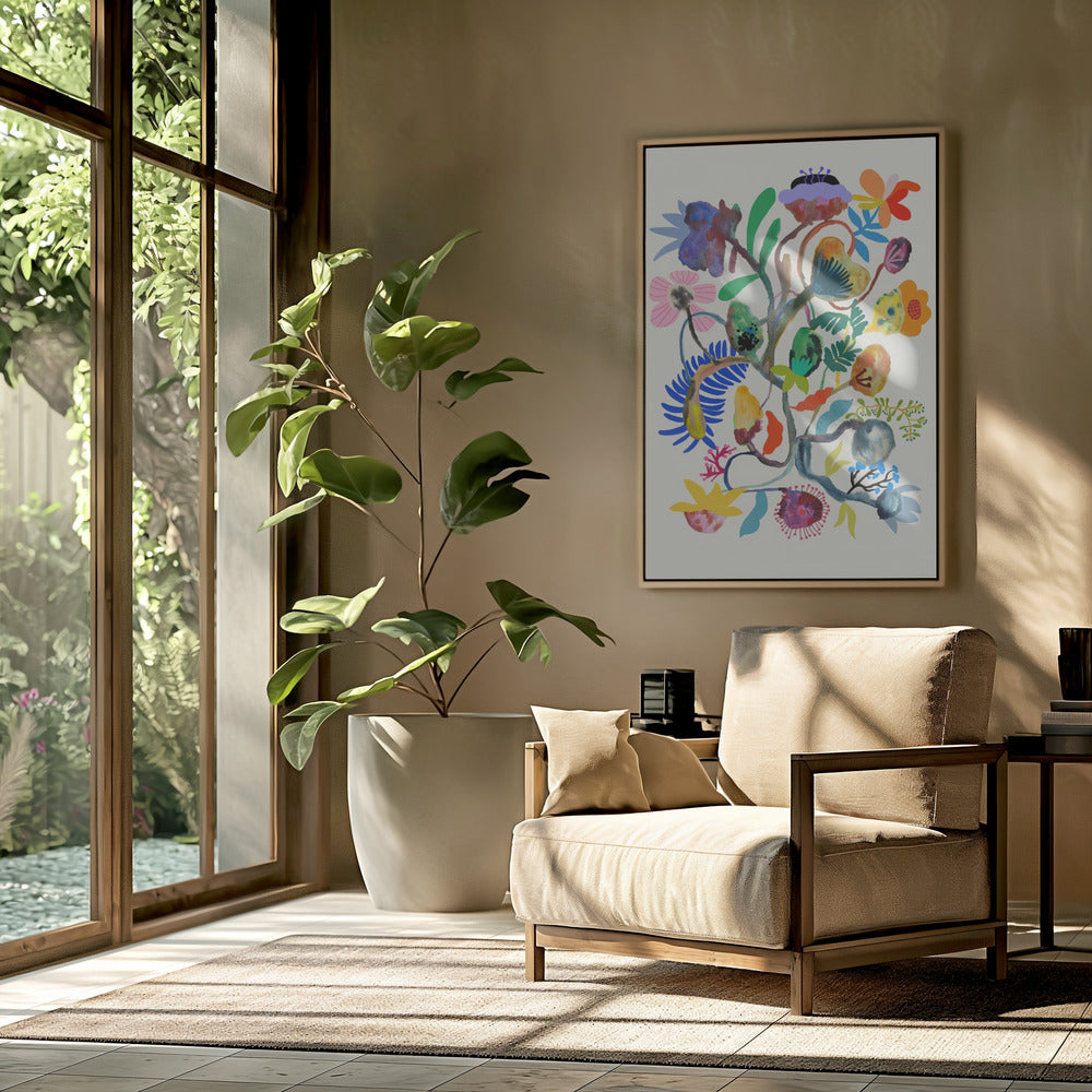 9933x14043 DIN 115 Abstract Bloemen | Poster