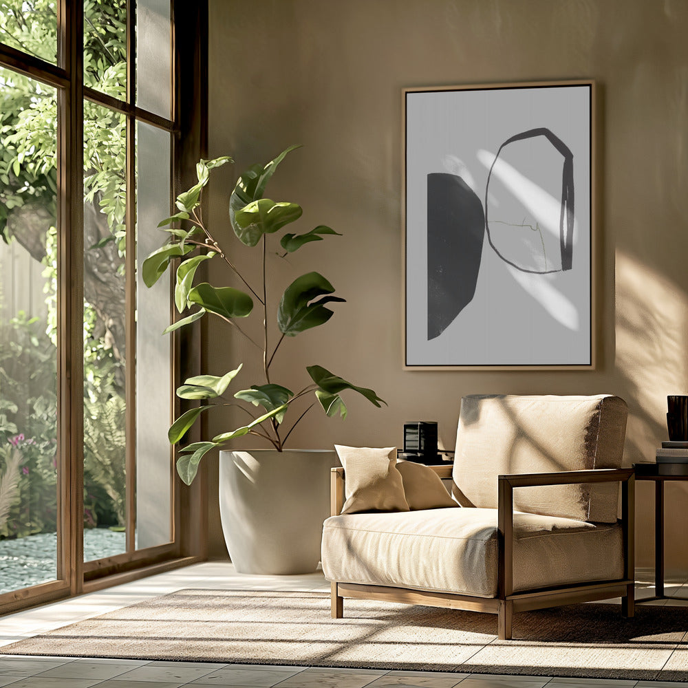 Geometrische vormen en contrasterende kleuren | Poster