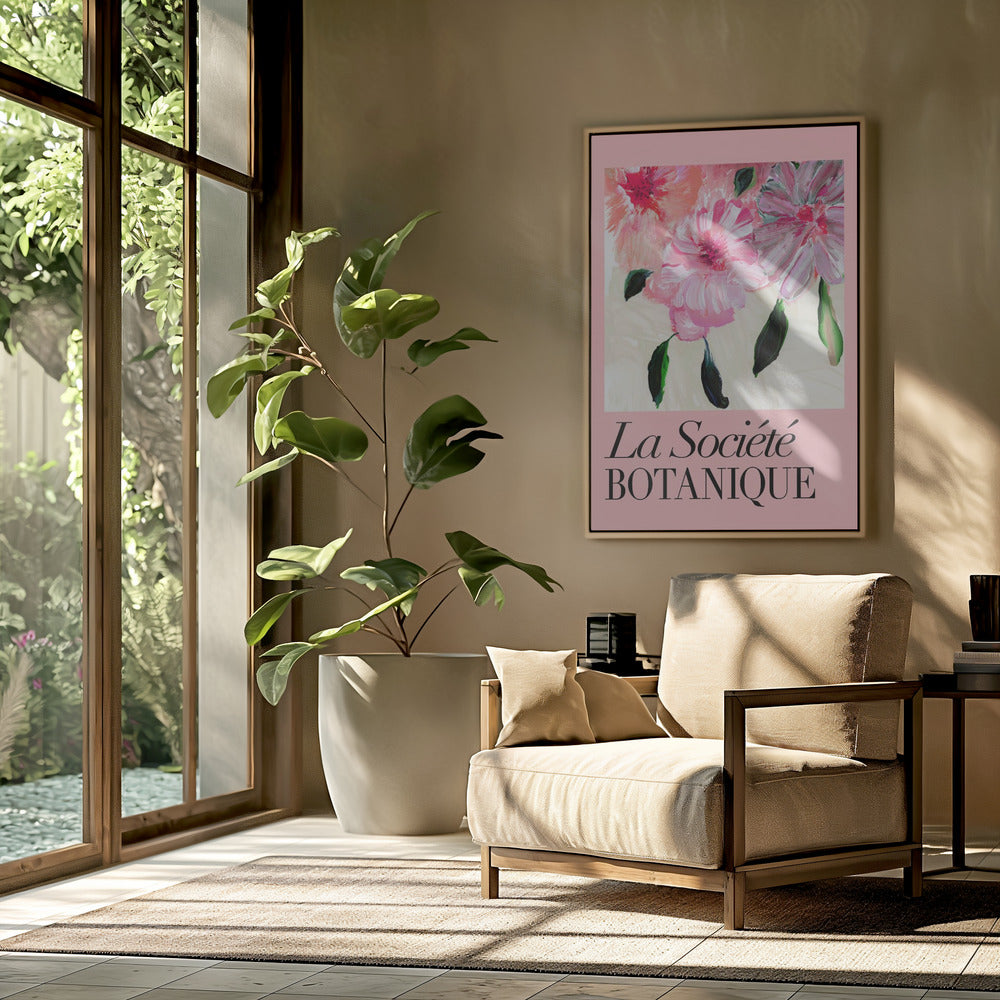 La Société Botanique Roze bloemen | Poster