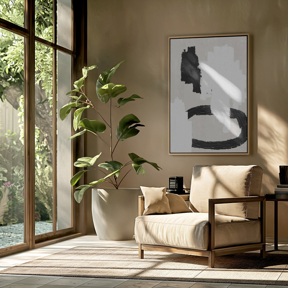 Monochrome strepen | Poster