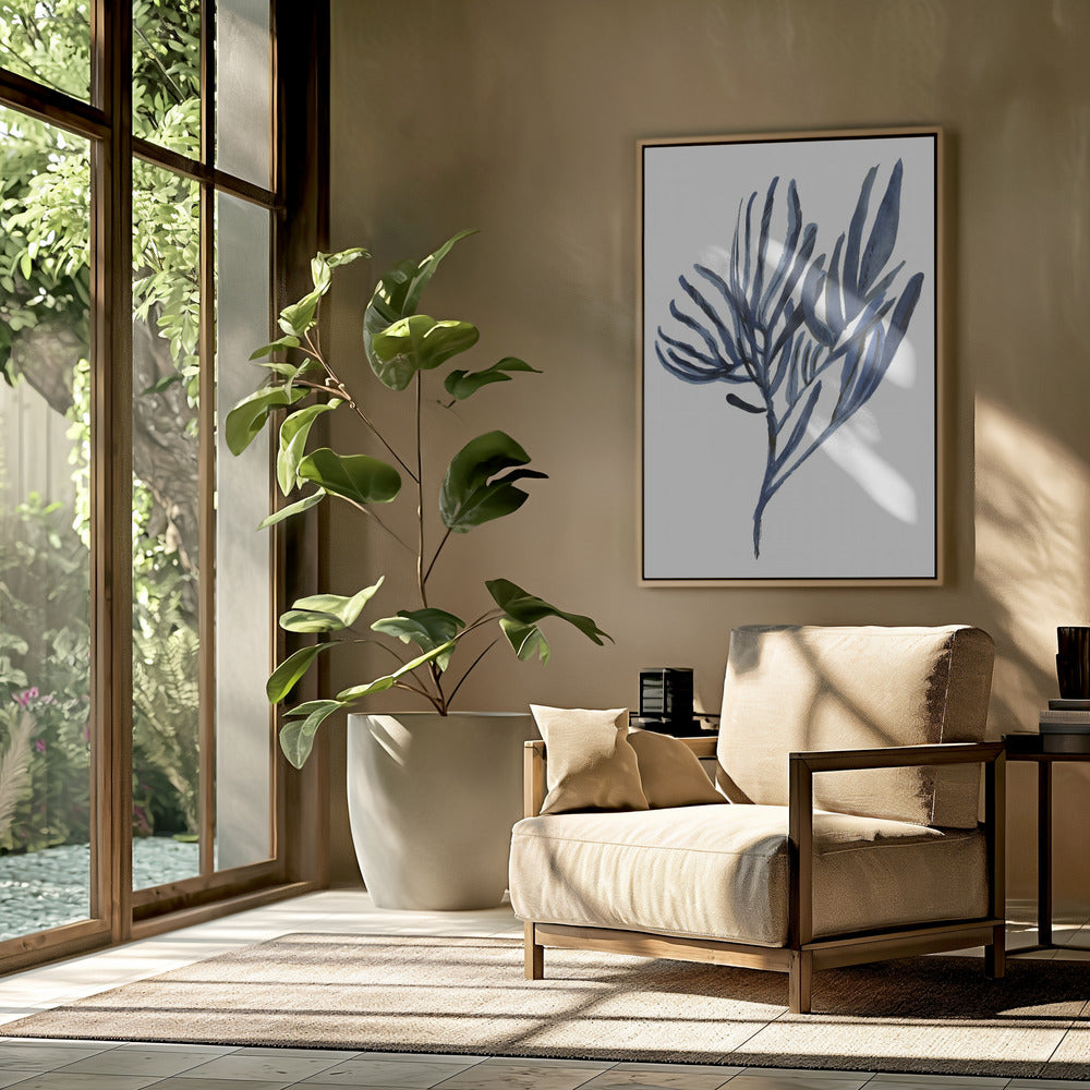 Blauwe waterplant poster 2 | Poster