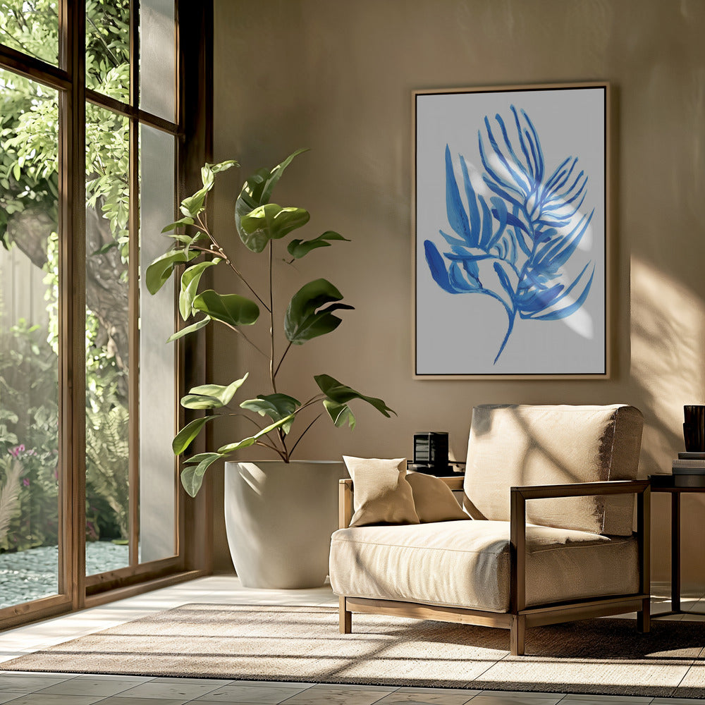 Blauwe waterplant poster 6 | Poster