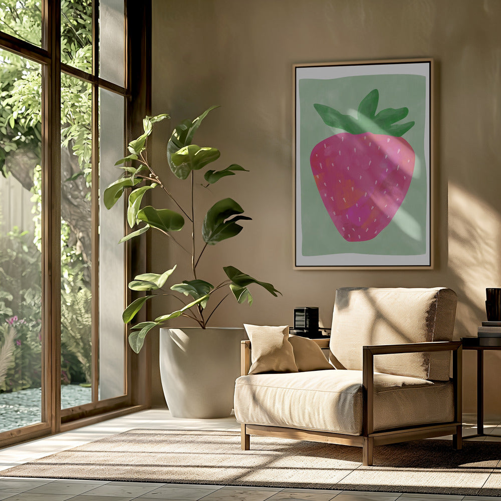 Levendige aardbei | Poster
