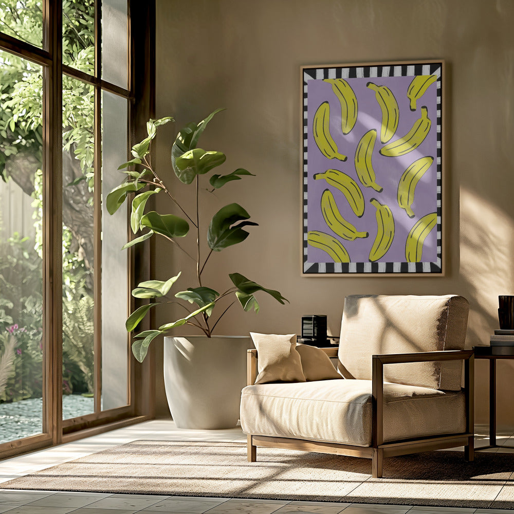 Gele bananen abstract | Poster