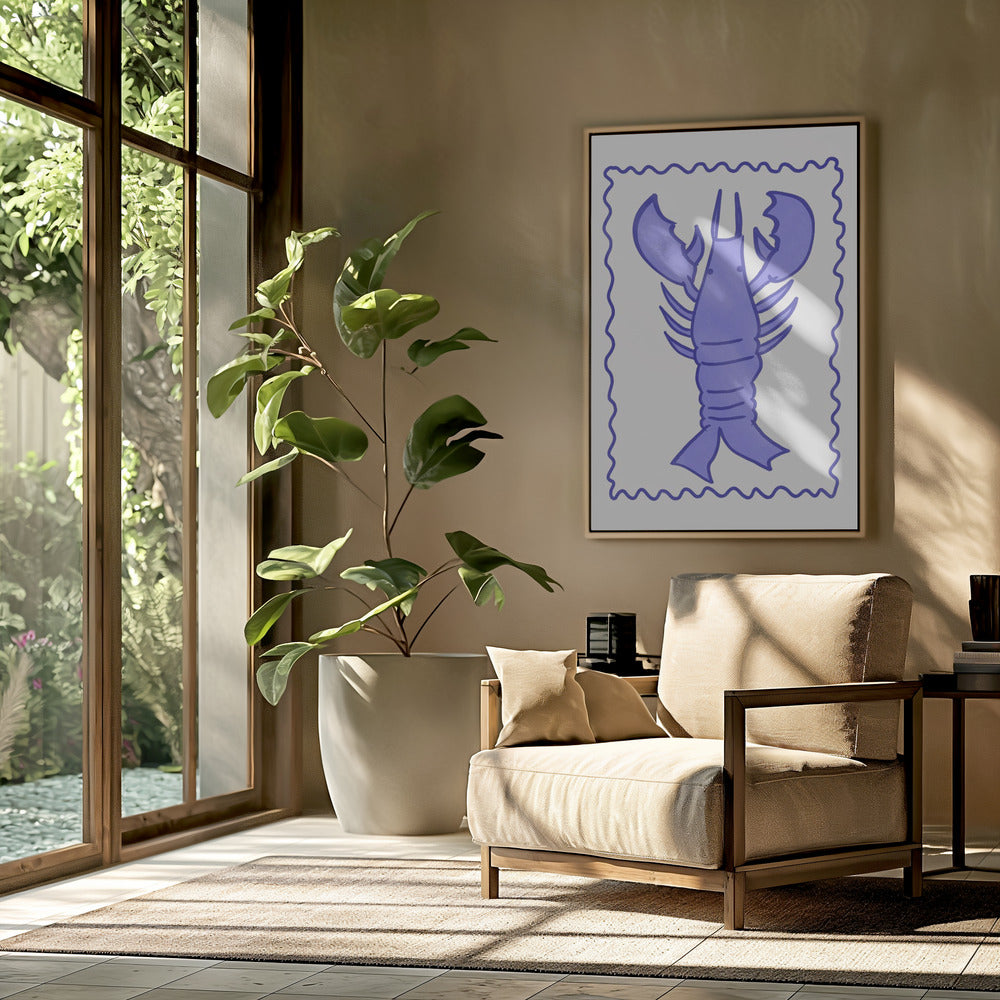 Purple Lobster Stamp | Poster
