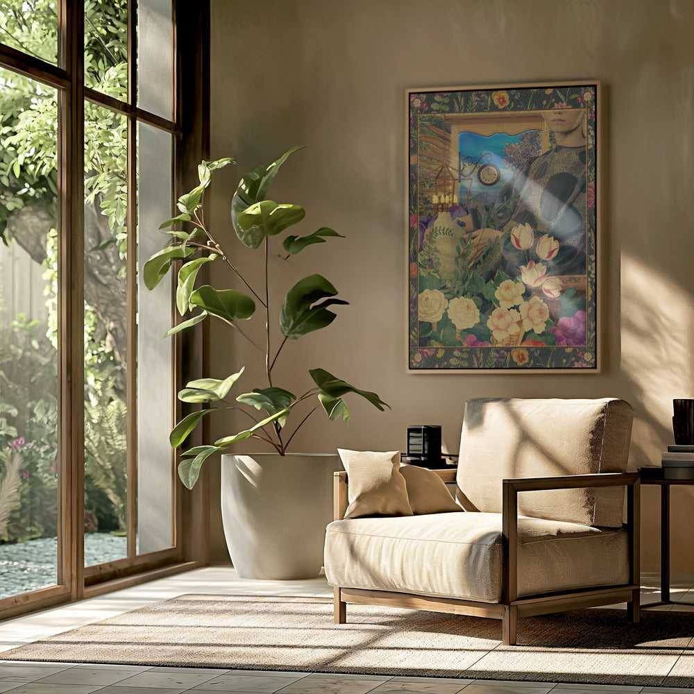 Surreal Floral Portail Collage | Poster