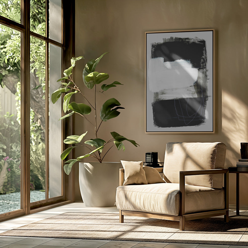 Abstracte penseelstreken 130 | Poster