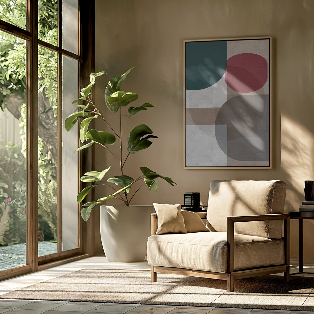 Geweven Blauw Groen Rood 2 | Poster