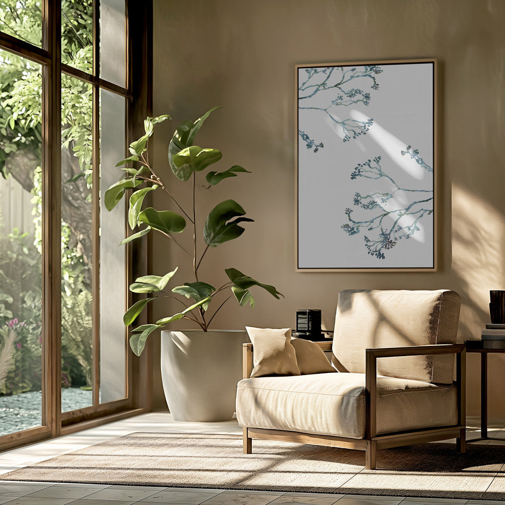 Delicate Blue Flowers 1 | Poster