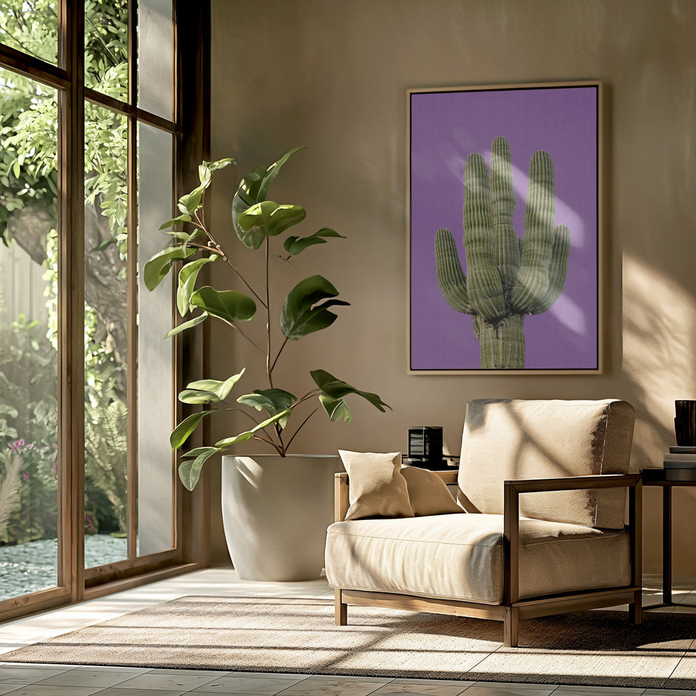 Paarse Cactus | Poster