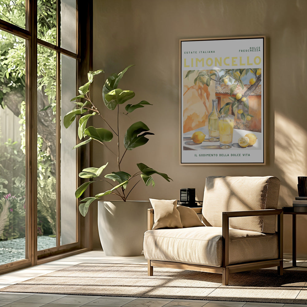 Limoncello, Aquarell, Vers | Poster