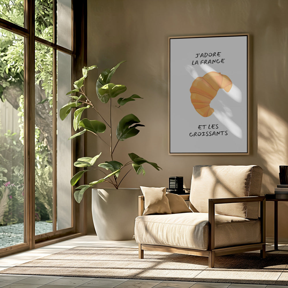J´adore la france, Croissant | Poster