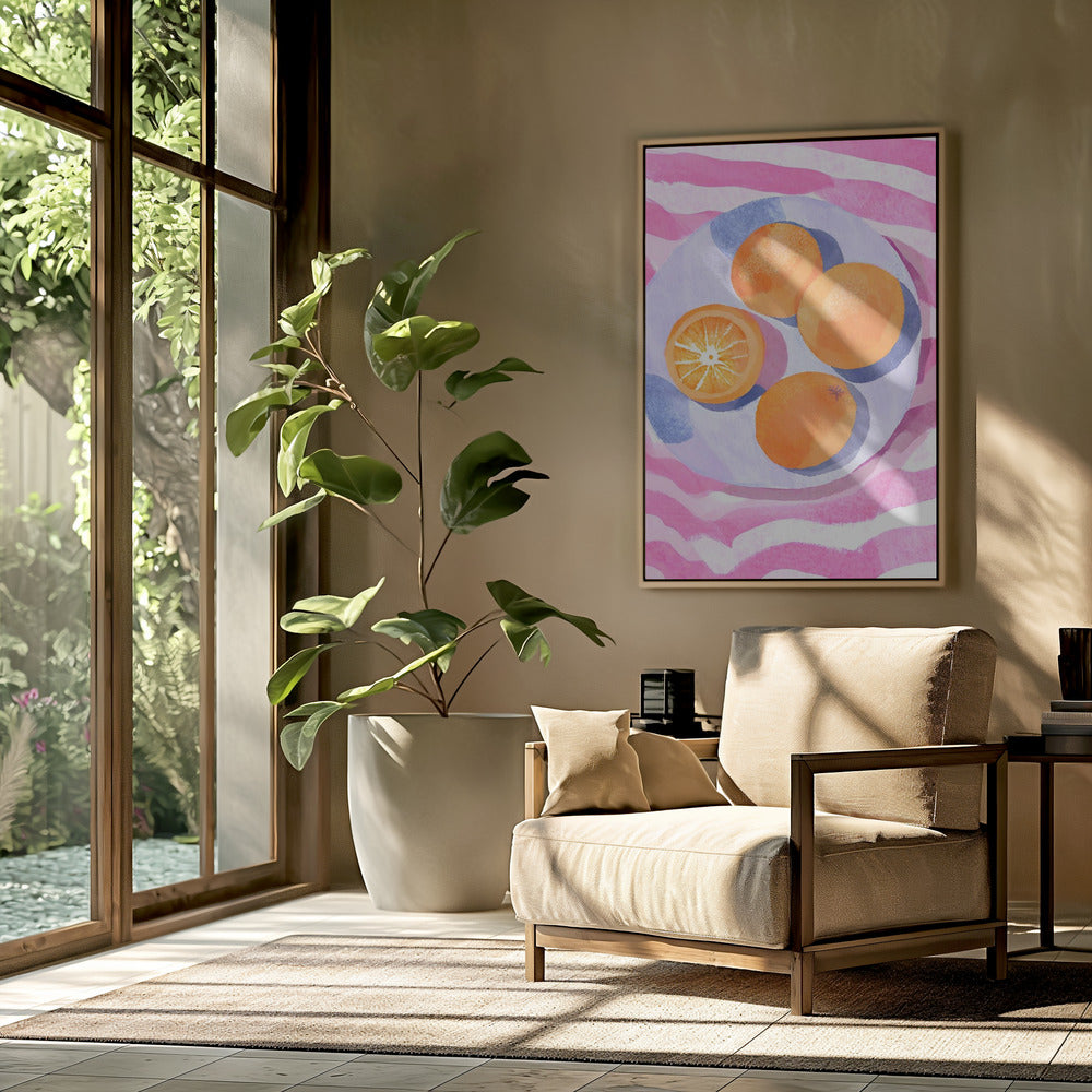Oranje op de teller | Poster