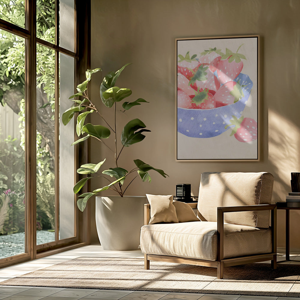 Aardbeeren in Schale | Poster