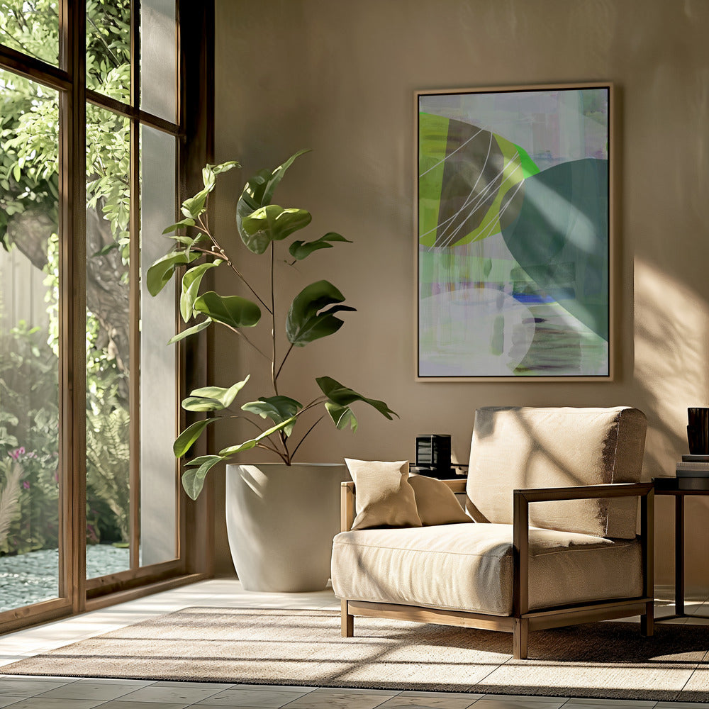 Abstracte groene vormen 2 | Poster