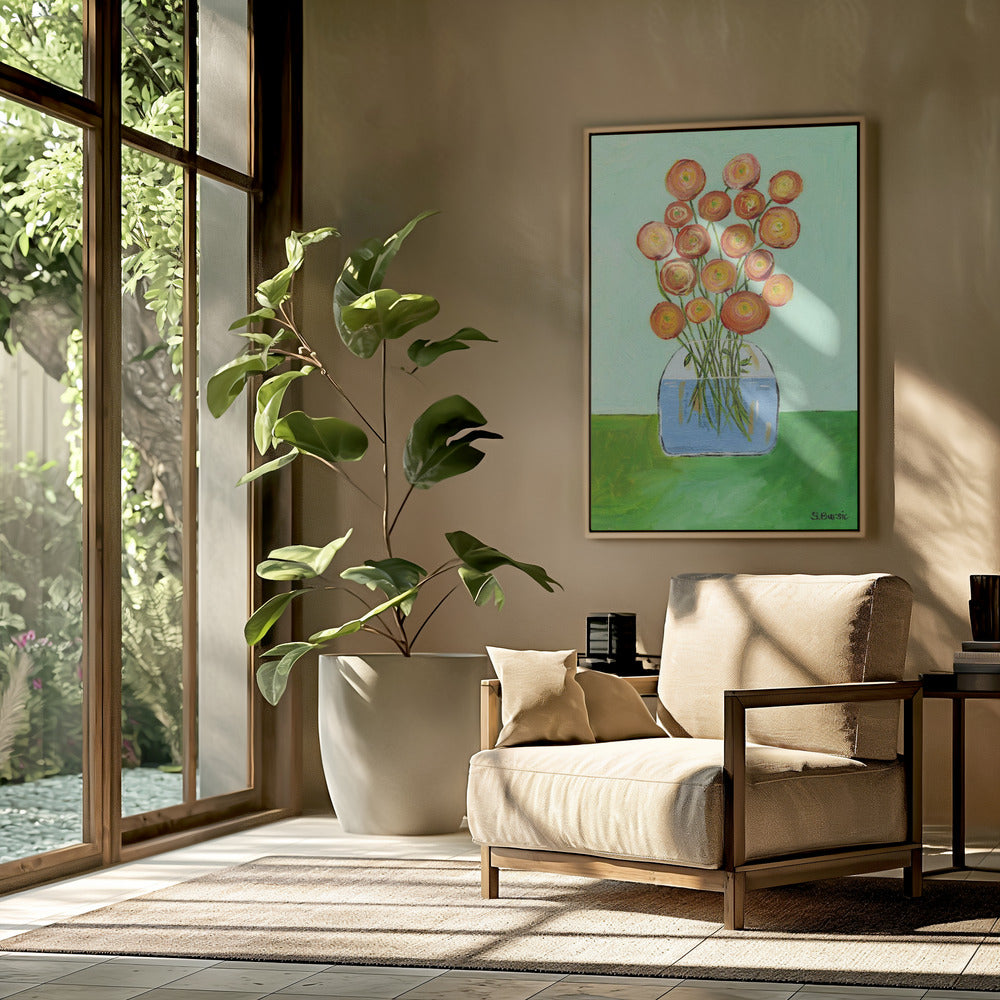 Poppies in Vase | Poster