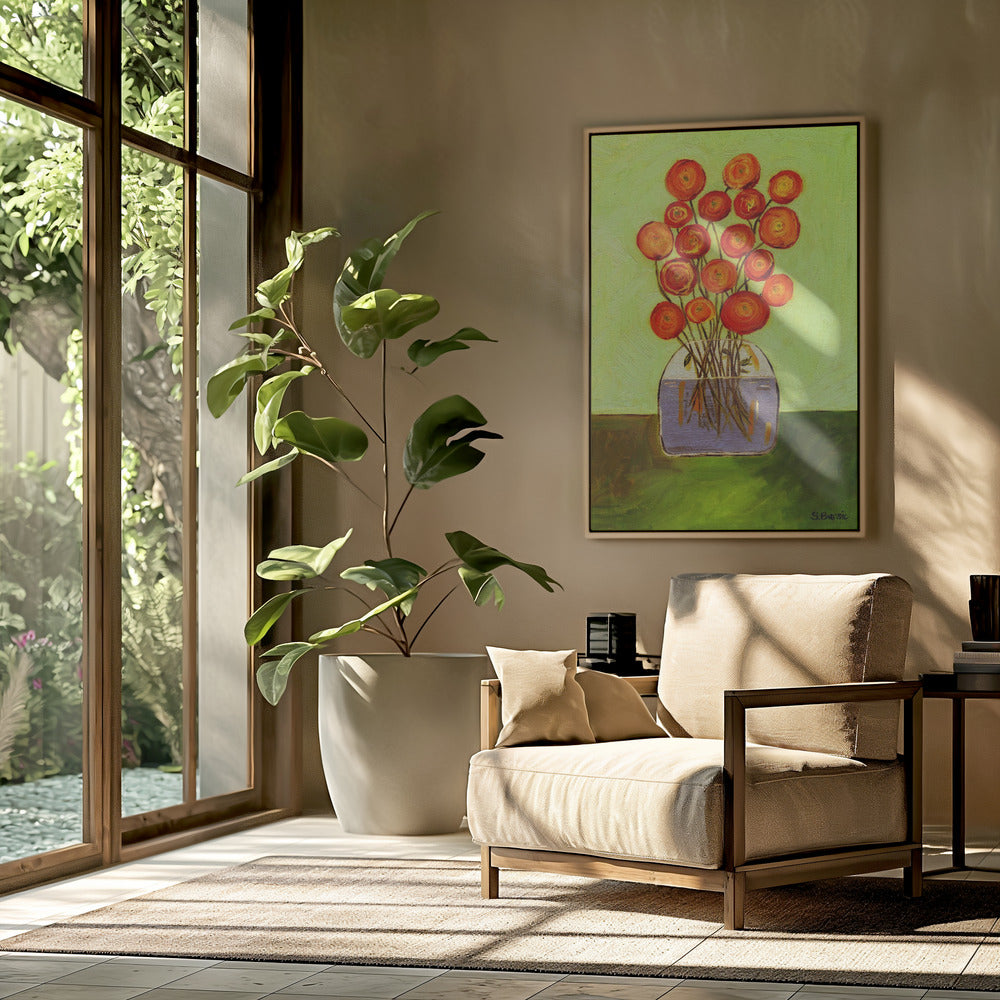 Poppies in Vase Bright Version | Poster