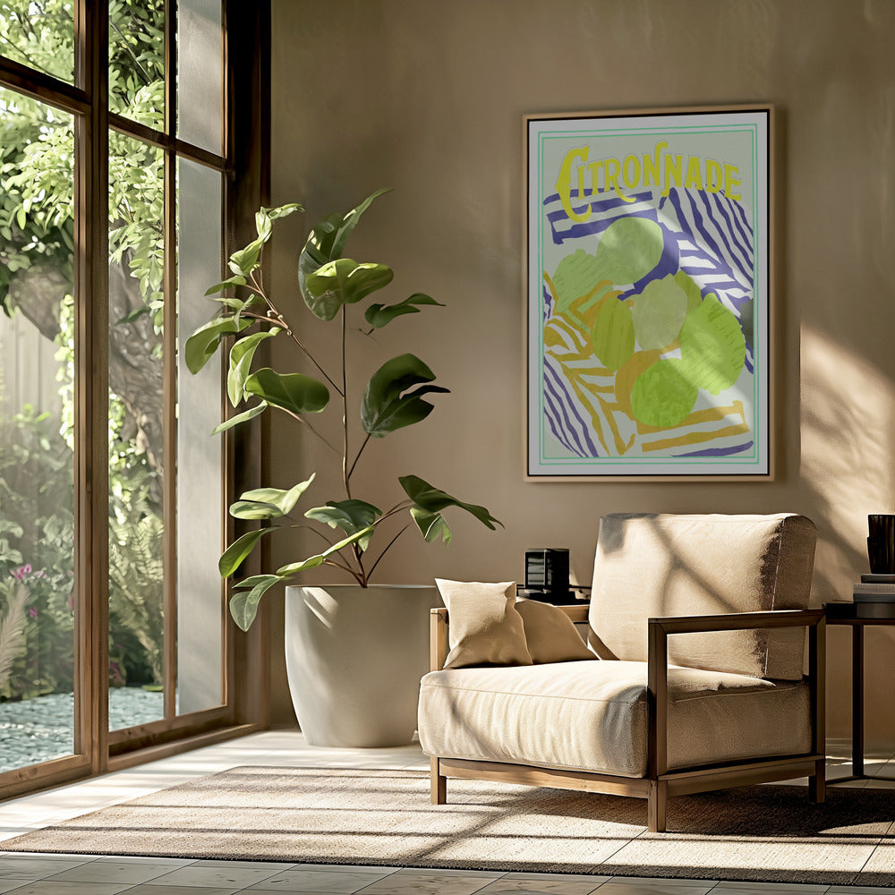 Citroengeel en groen | Poster
