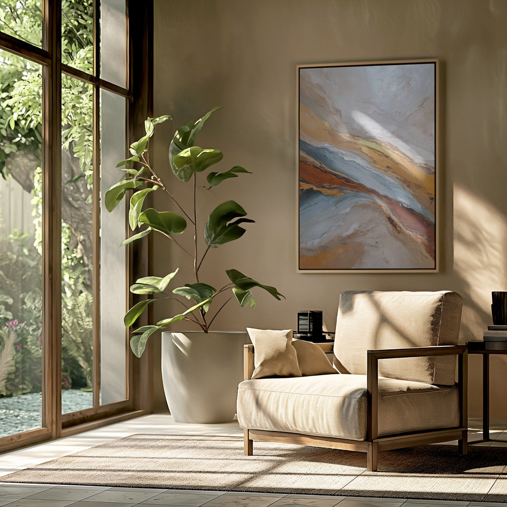 Gouden Horizon Golven | Poster
