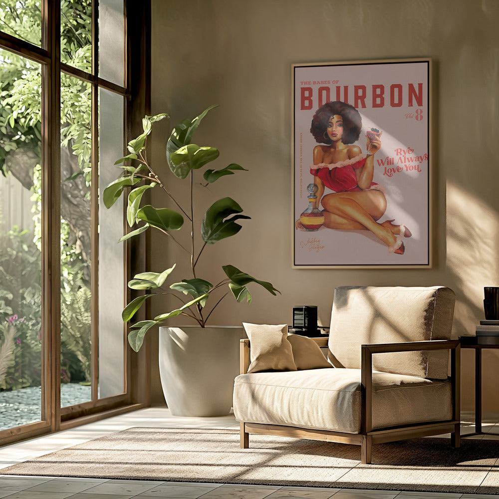 Babes of Bourbon Vol 8 Vintage Pinup Girl With Afro | Poster