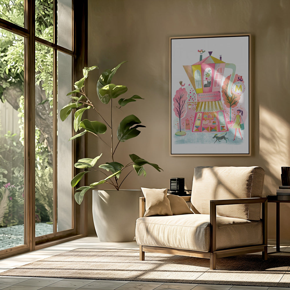 Vintage Franse koffiepatisserie | Poster