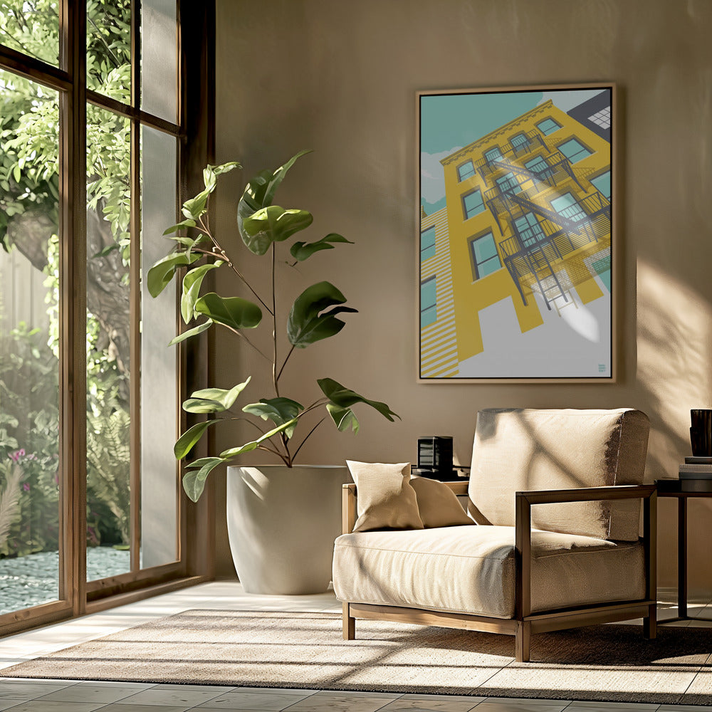 NYC Brooklyn Yellow | Poster