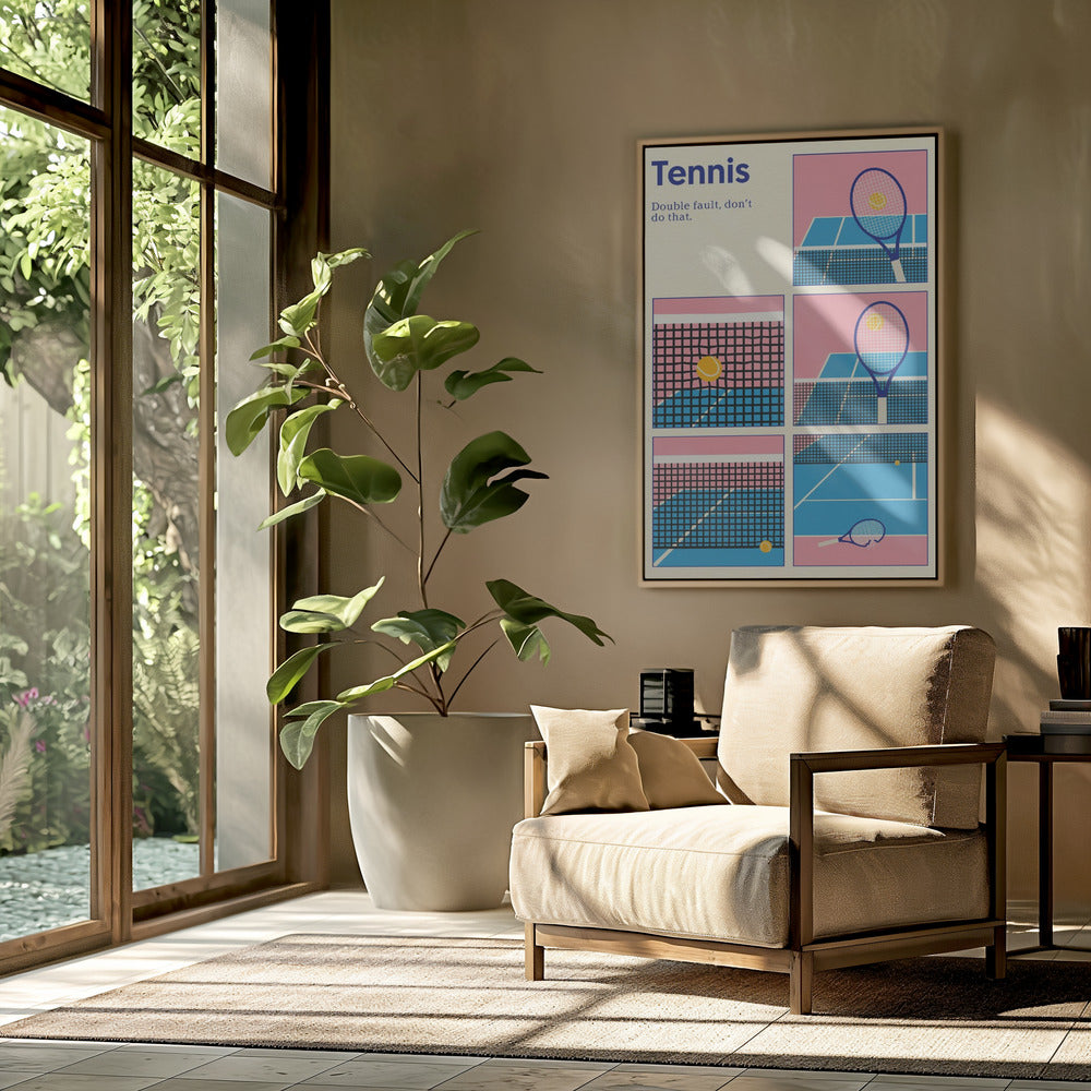 Poster Tennis Dubbelsprong | Poster