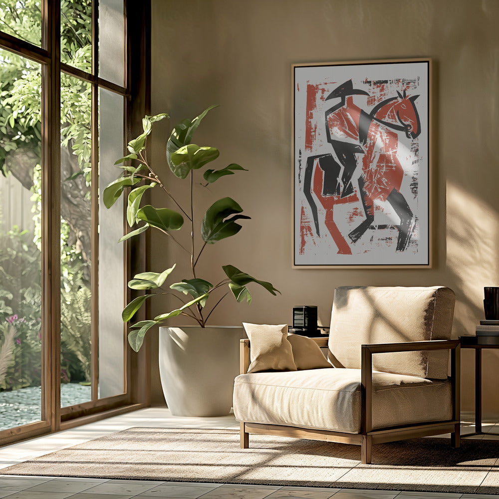 Abstract Horse Rider | Poster