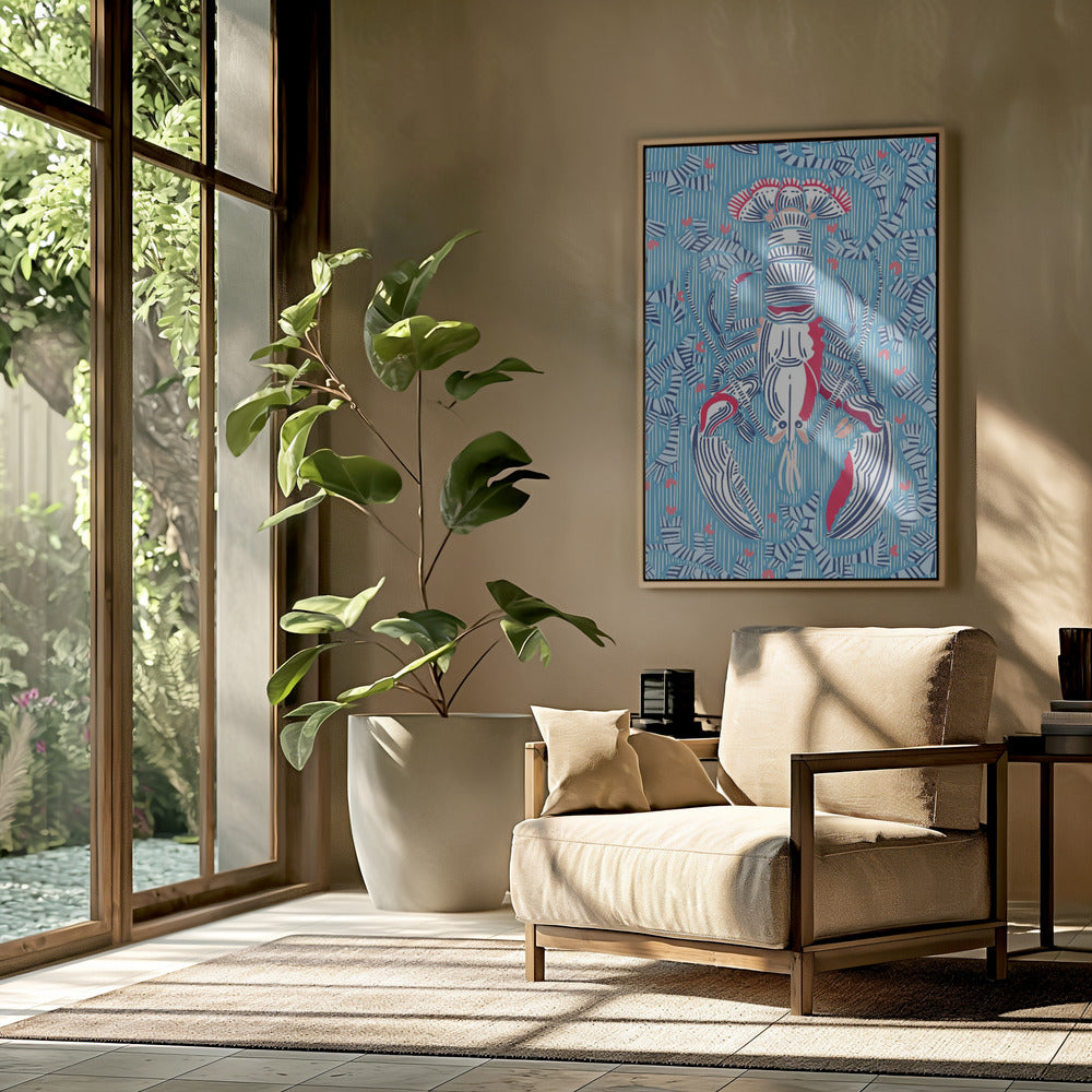 Schaaldierenkern zomerblauw | Poster