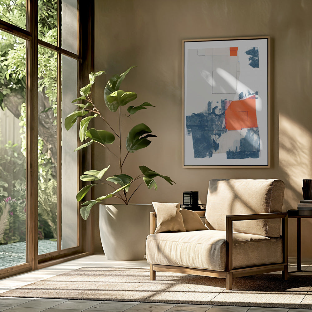 Neutrale abstracte vormen op wit 3 | Poster