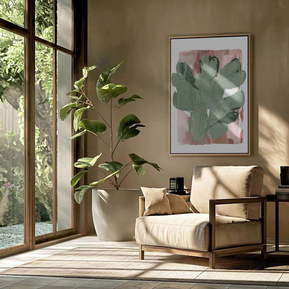 Cactus Groen Roze 3 | Poster