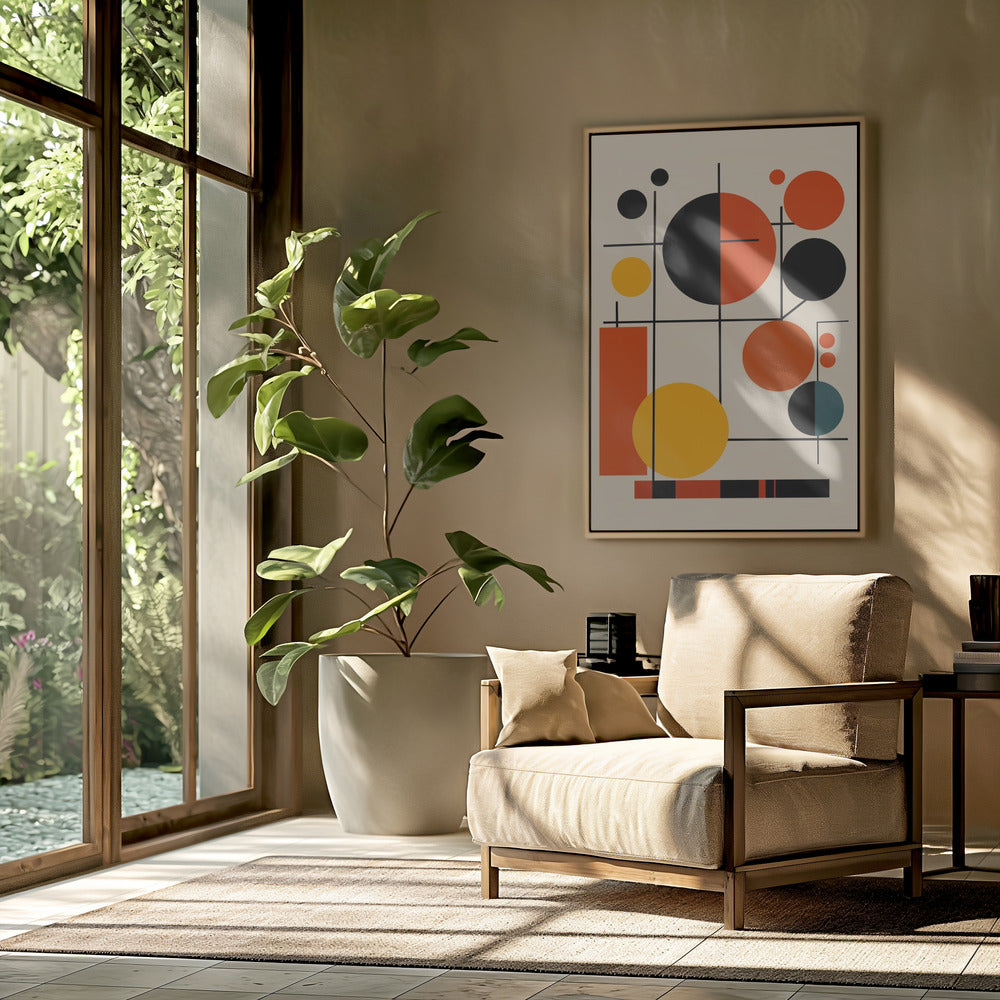 Geometrische vormen en felle kleuren | Poster
