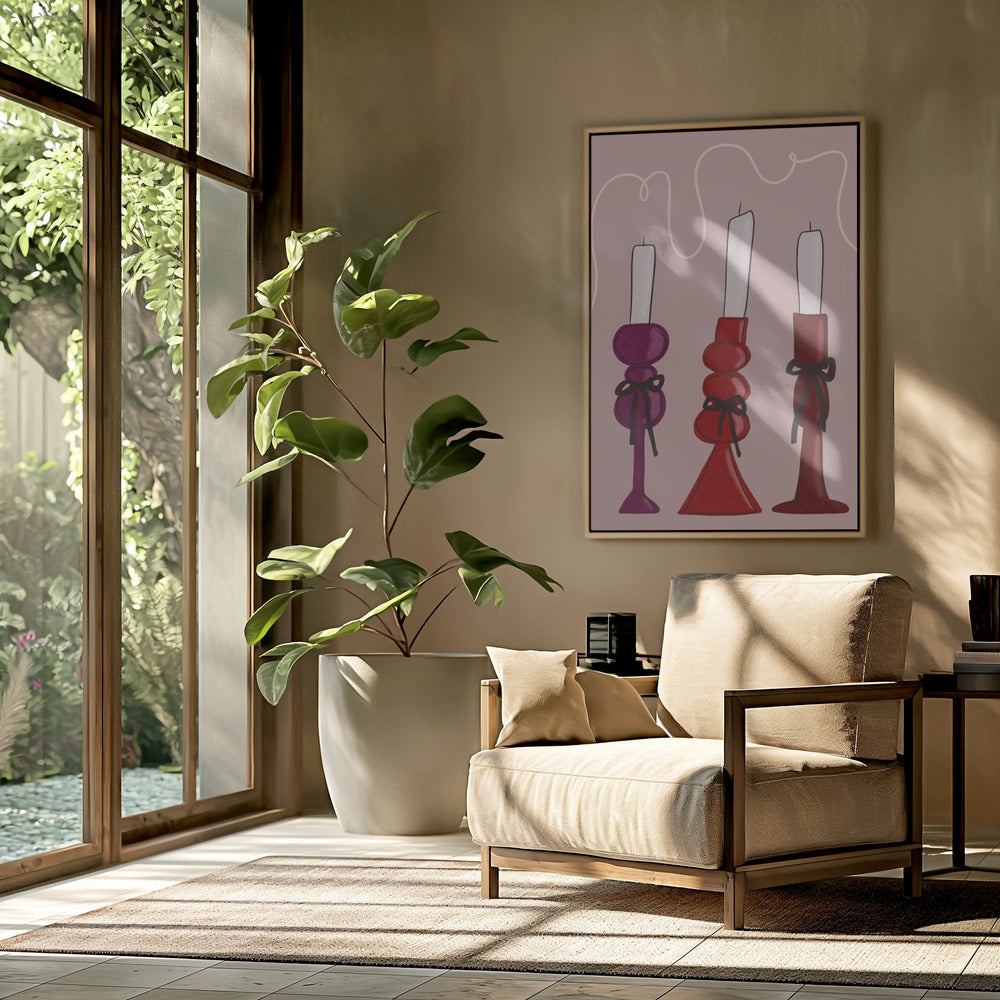 Trio van kaarsen | Poster