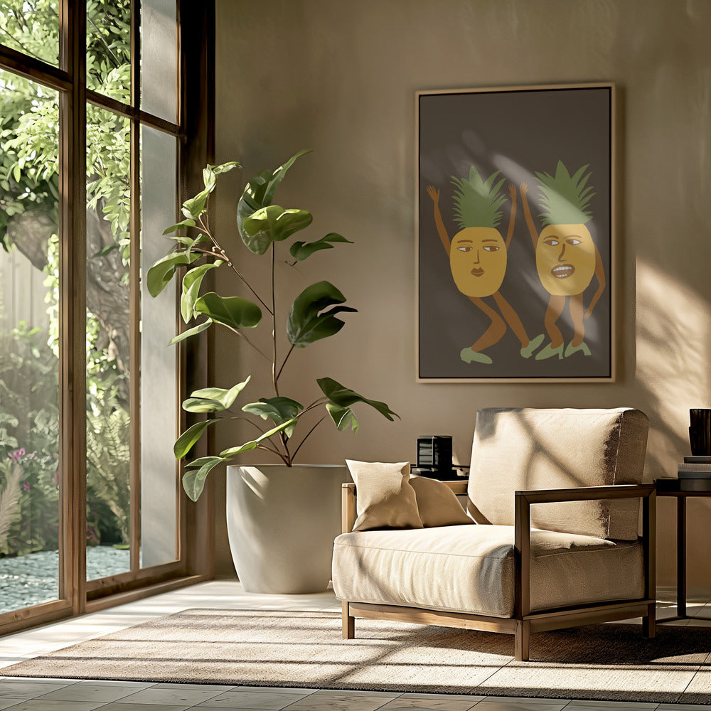 Dansende ananas | Poster