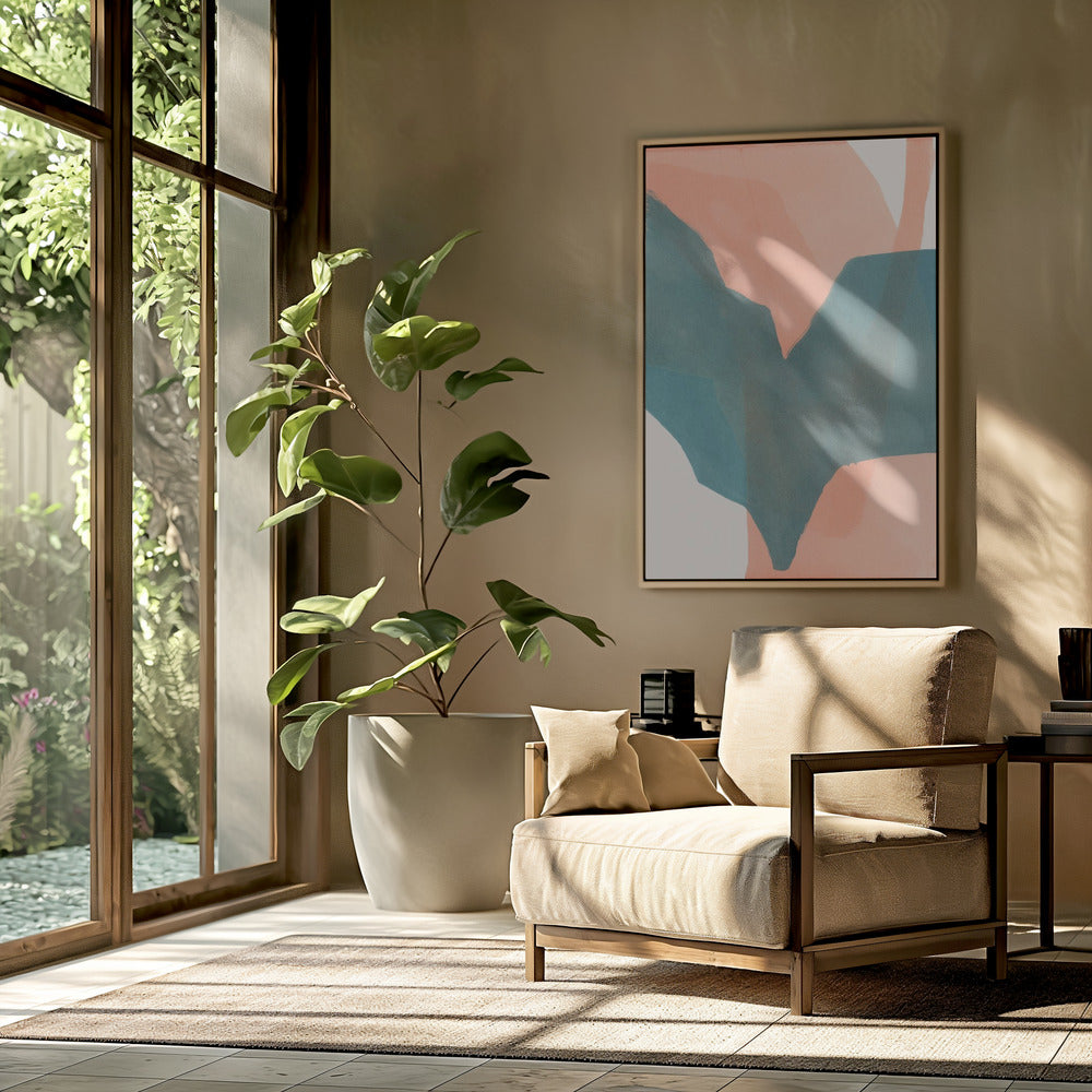 Abstract gedompeld landschap 1 | Poster