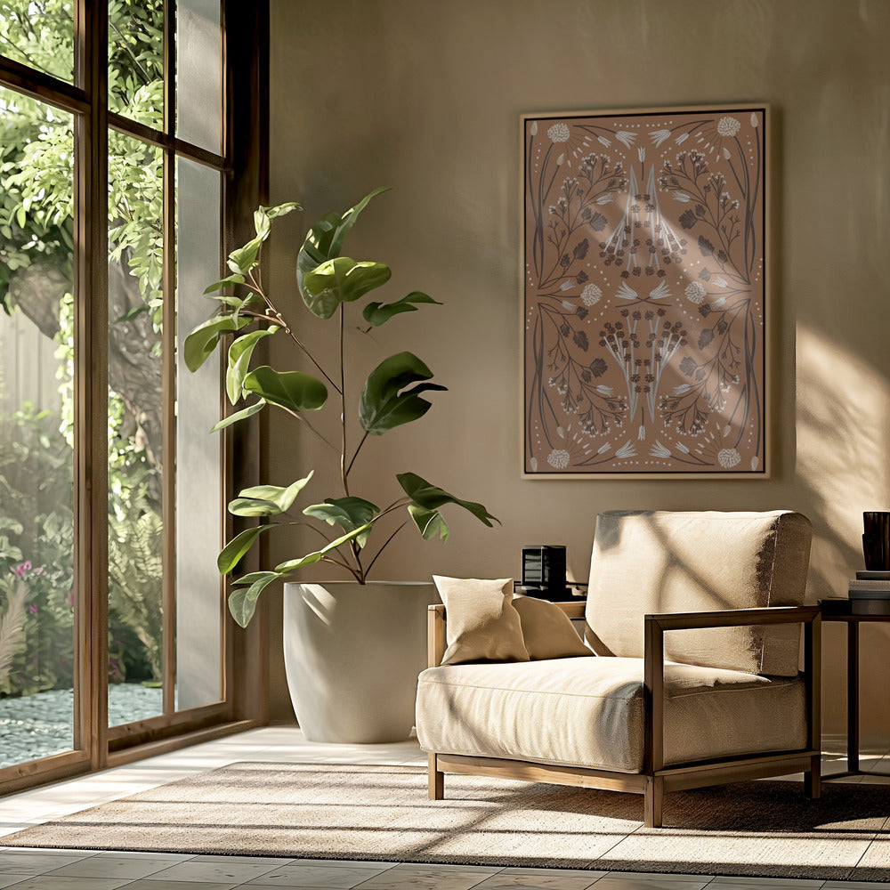Folk Mirrored Botanicals - Aardetinten | Poster