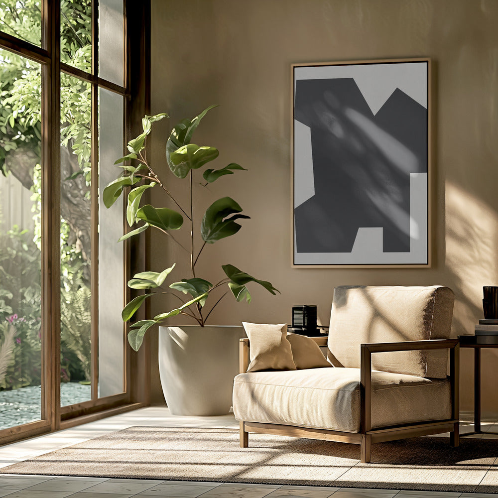 Zwart-wit geometrie 6 | Poster