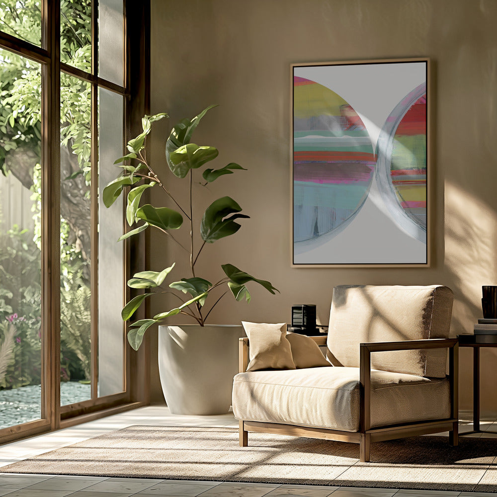 Abstract Stripes & Circles No 2 | Poster