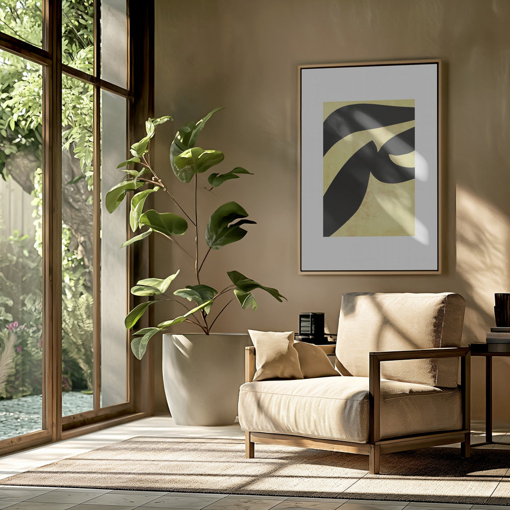 Abstracte zwarte vormen print nr. 1 | Poster