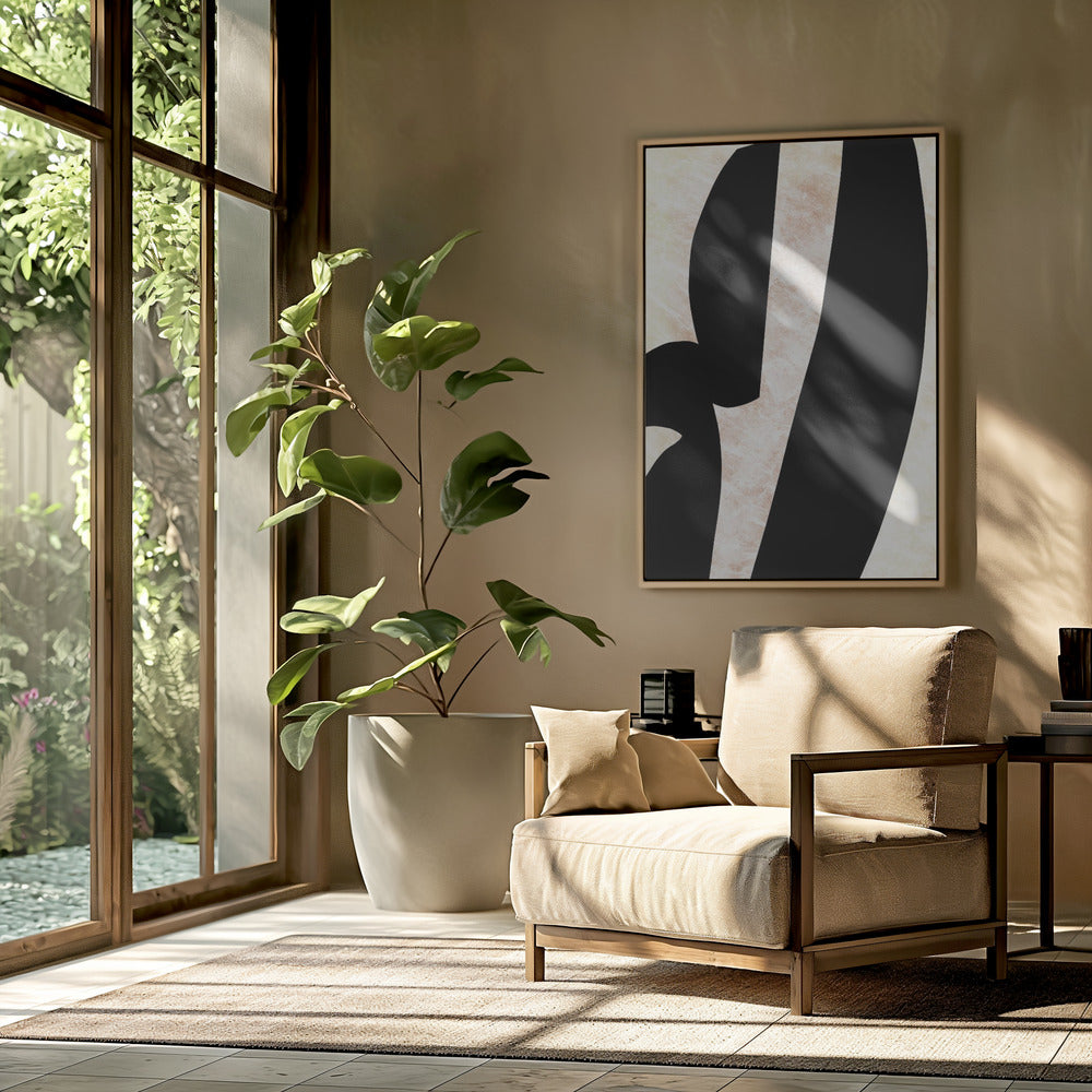 Abstracte zwarte vormen print nr. 6 | Poster