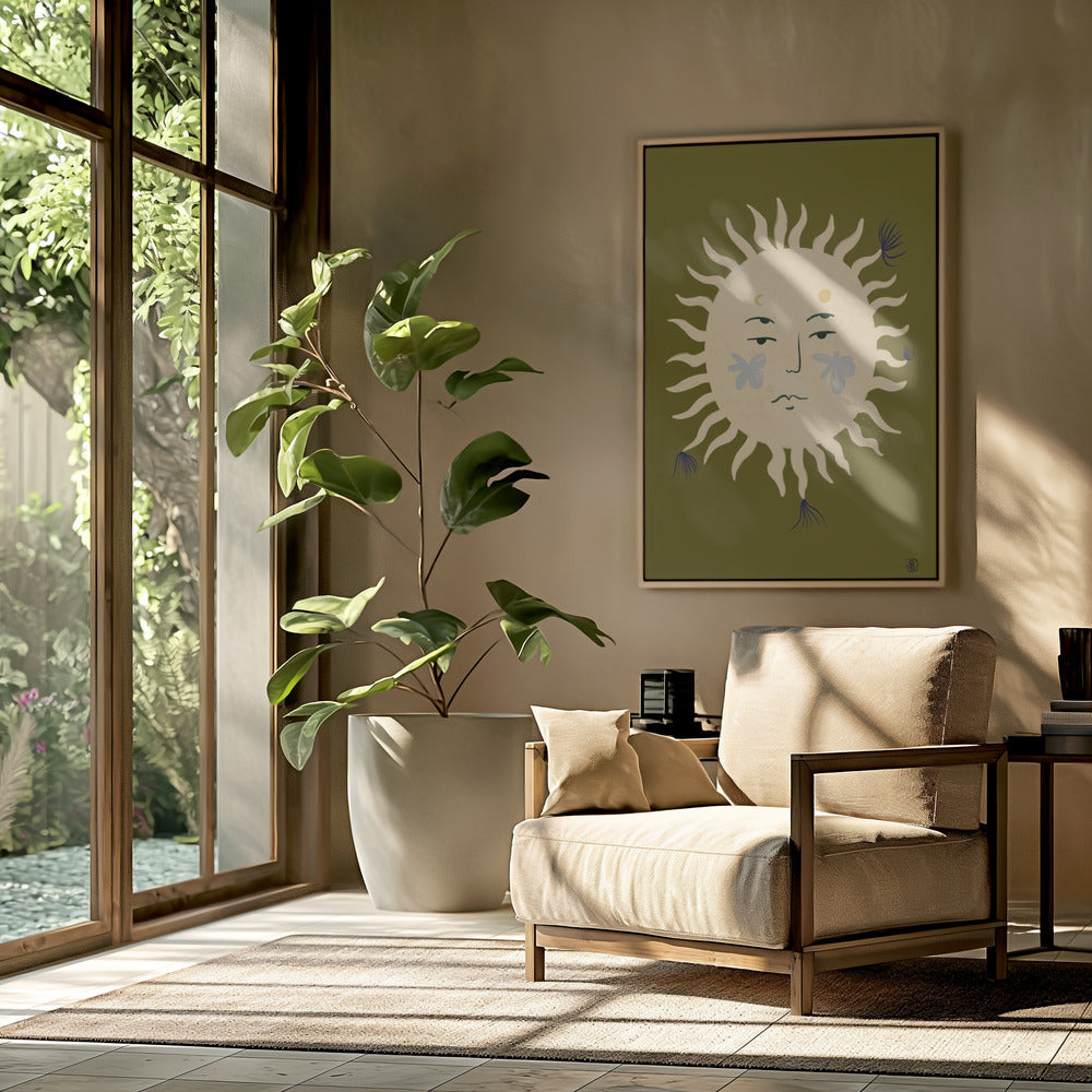 Het serene gezicht van de zon | Poster