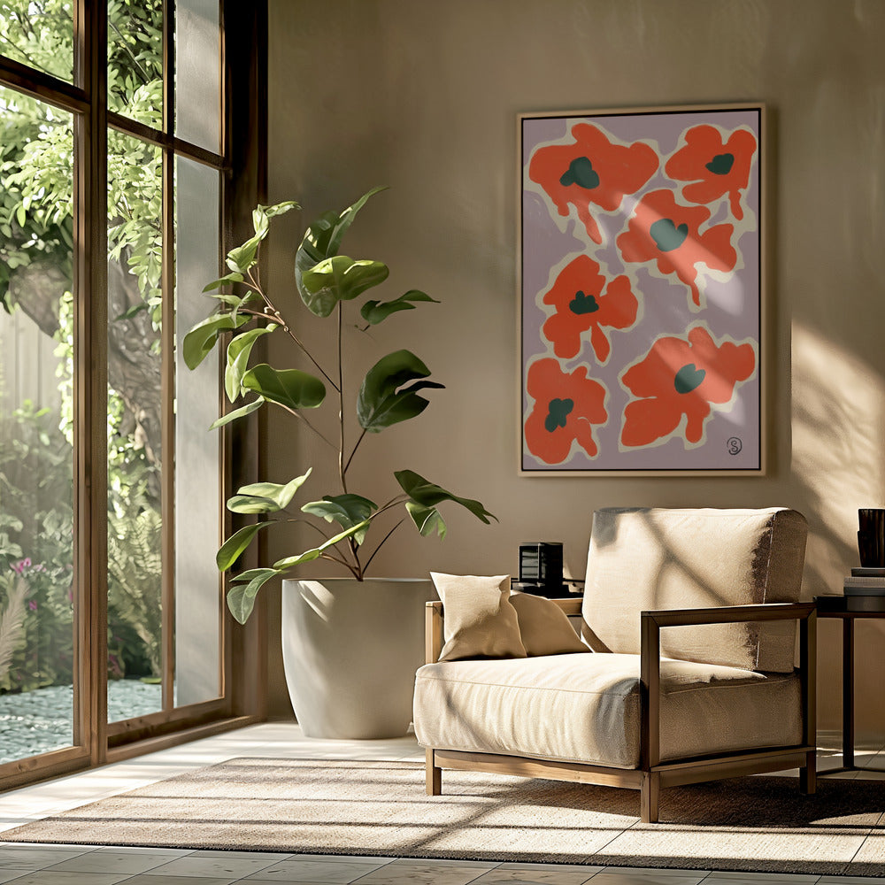 Vibrant Poppy Flowers | Poster