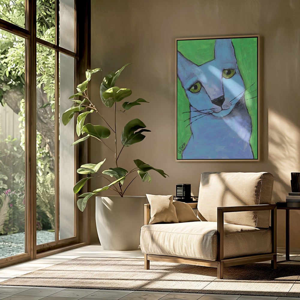De grote blauwe kat | Poster