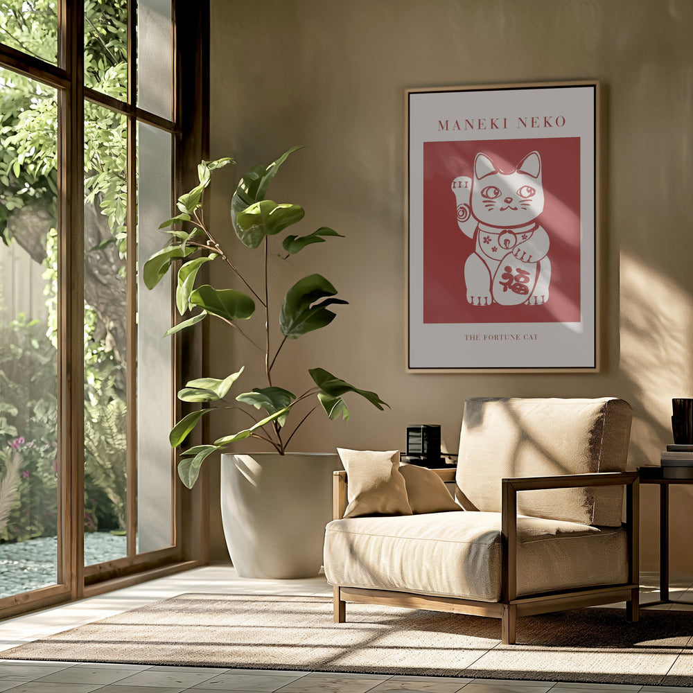 Maneki-Neko Kat Rood | Poster
