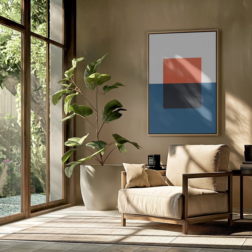 Blauw en rood 2 | Poster