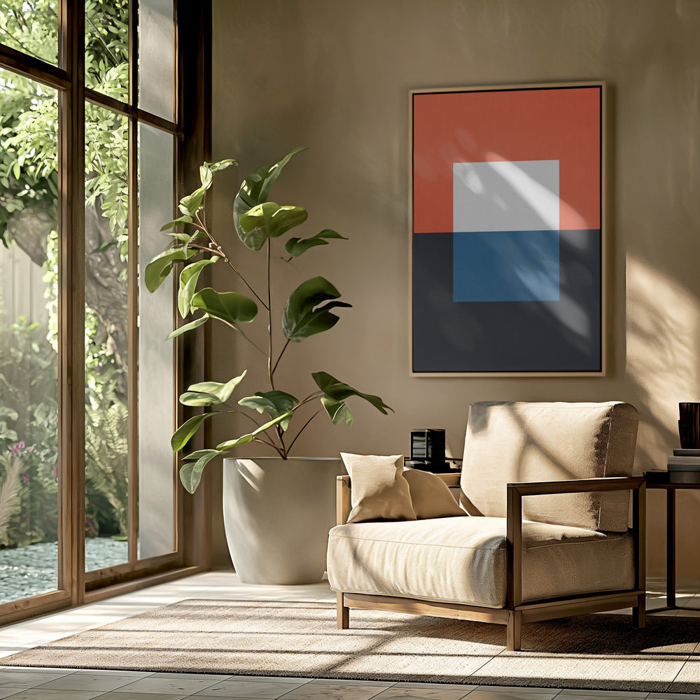 Blauw en rood 3 | Poster