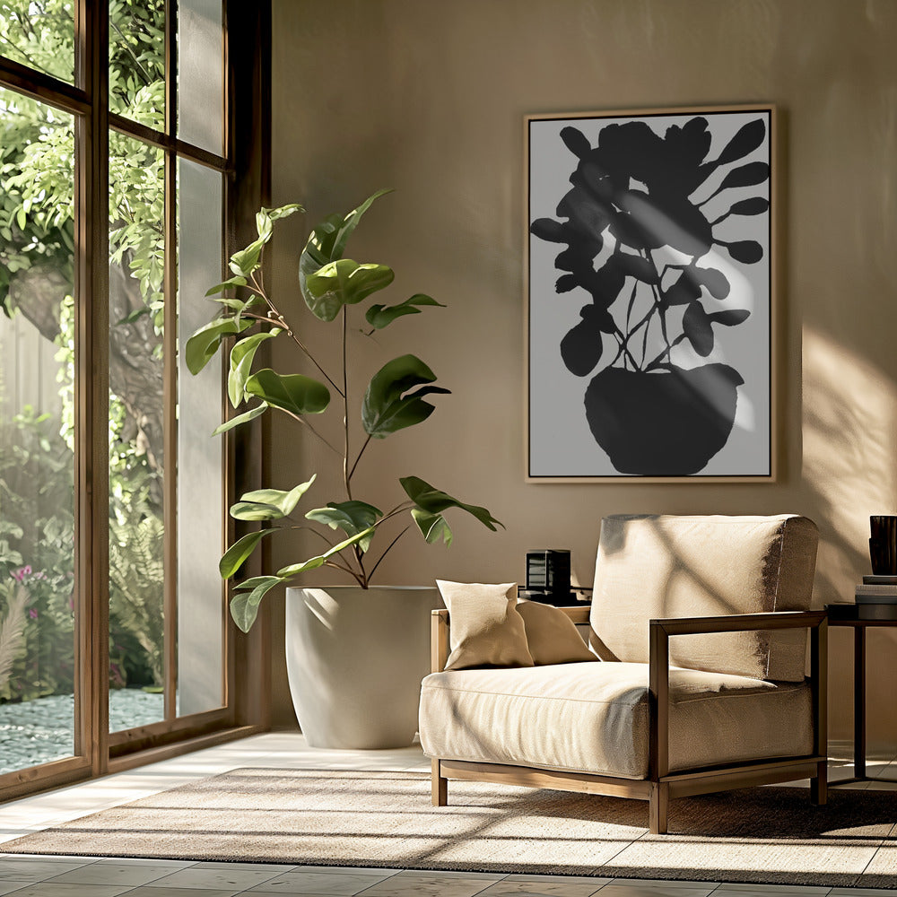 Potted Plant Silhouette No3 | Poster