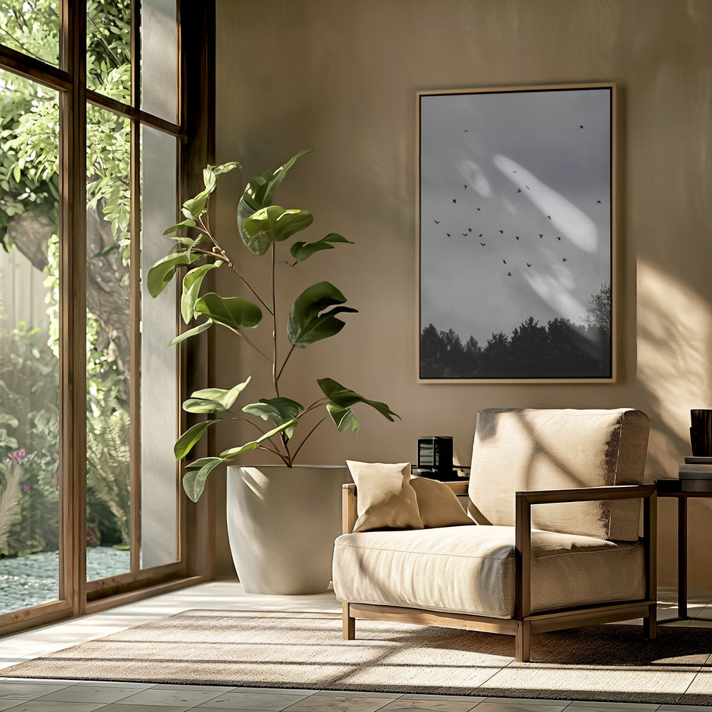 Vogels en Wolken 1 | Poster