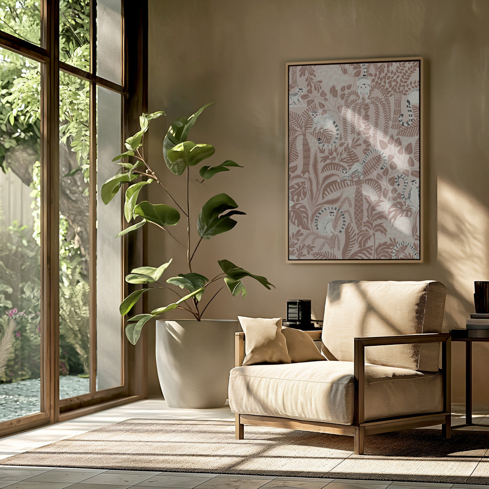 Jungle-avontuur Mocha Mousse | Poster