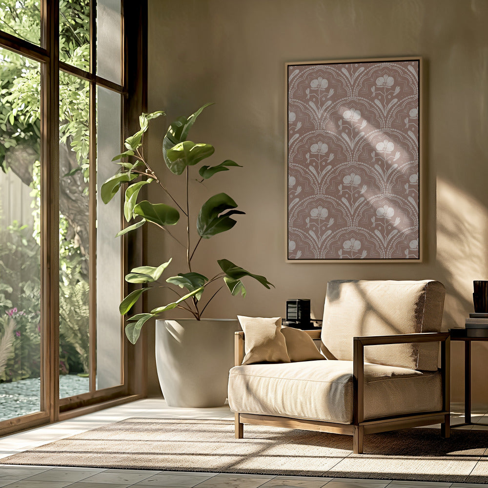 Boho Orchid Tiles Pattern | Poster